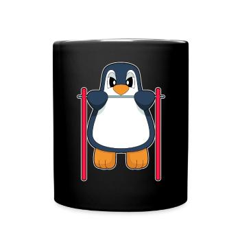 Penguin Bodybuilder Pull-ups Bodybuilding - Full Colour Mug - black - Front