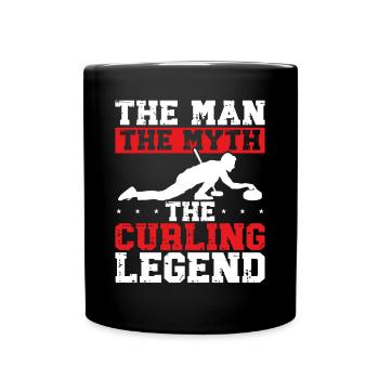 Curling, Curling, Curling, Curling, Curling - Full Colour Mug - black - Front