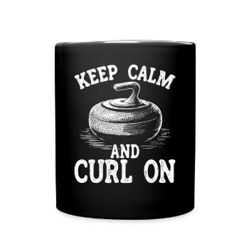 Curling, Curling, Curling, Curling, Curling - Full Colour Mug - black - Front