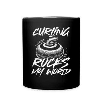 Curling, Curling, Curling, Curling, Curling - Full Colour Mug - black - Front