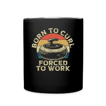 Curling, Curling, Curling, Curling, Curling - Full Colour Mug - black - Front