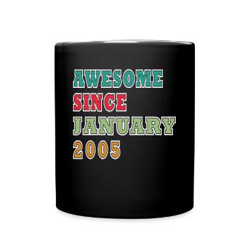 Janvier 2005 - Janvier 2005 Cadeau d’anniversaire - Mug uni - noir - Devant