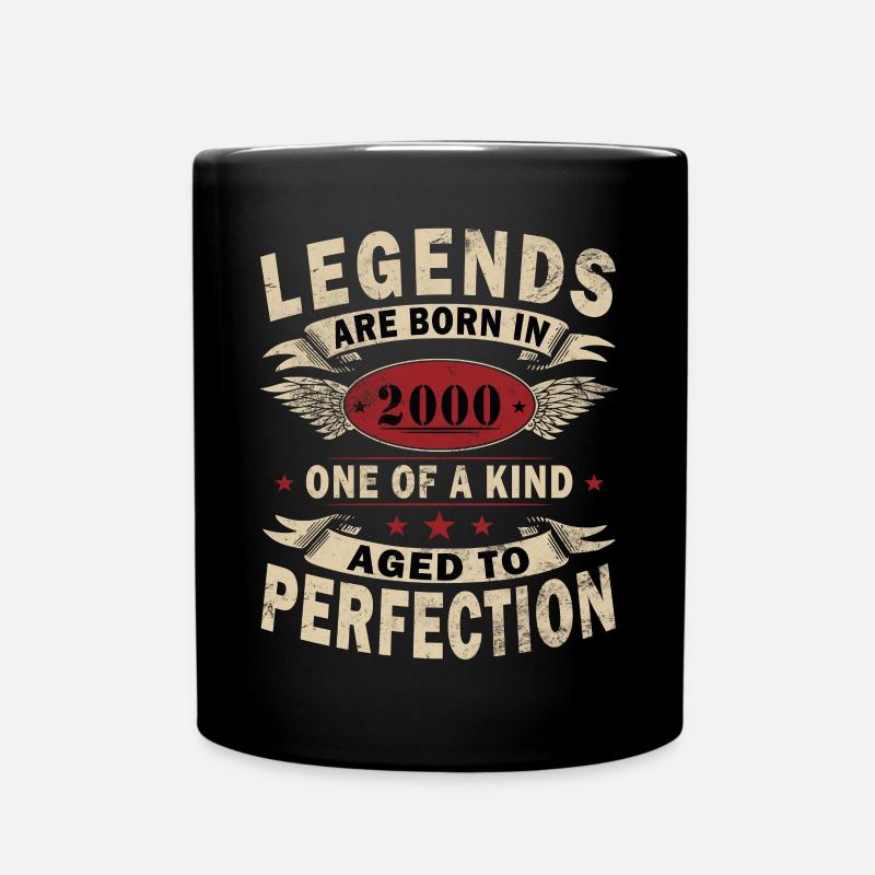 Vintage Legend 2000 Geschenk von 2000 - Jahrgang - Tasse einfarbig - Schwarz