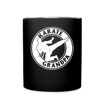 Karate Grandpa Karate Fighting Grandpa Karate - Full Colour Mug - black - Front