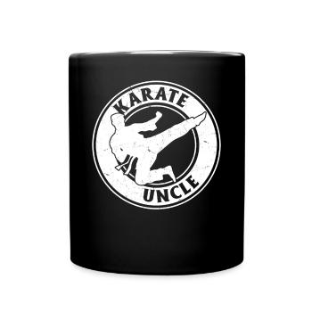 Karate Uncle Karate Fighting Uncle Karate - Tasse einfarbig - Schwarz - Vorne