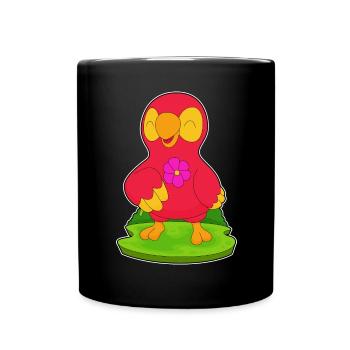 Fleur de perroquet - Mug uni - noir - Devant