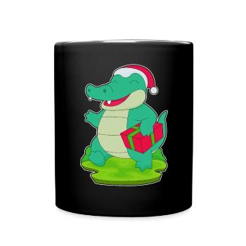 Forfait Noël crocodile - Mug uni - noir - Devant
