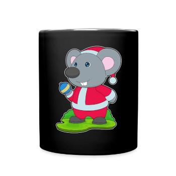 Mouse Christmas Christmas Ball - Full Colour Mug - black - Front