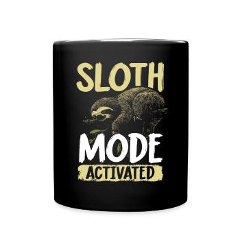 Mode paresseux : paresseux défectueux activé - Mug uni - noir - Devant