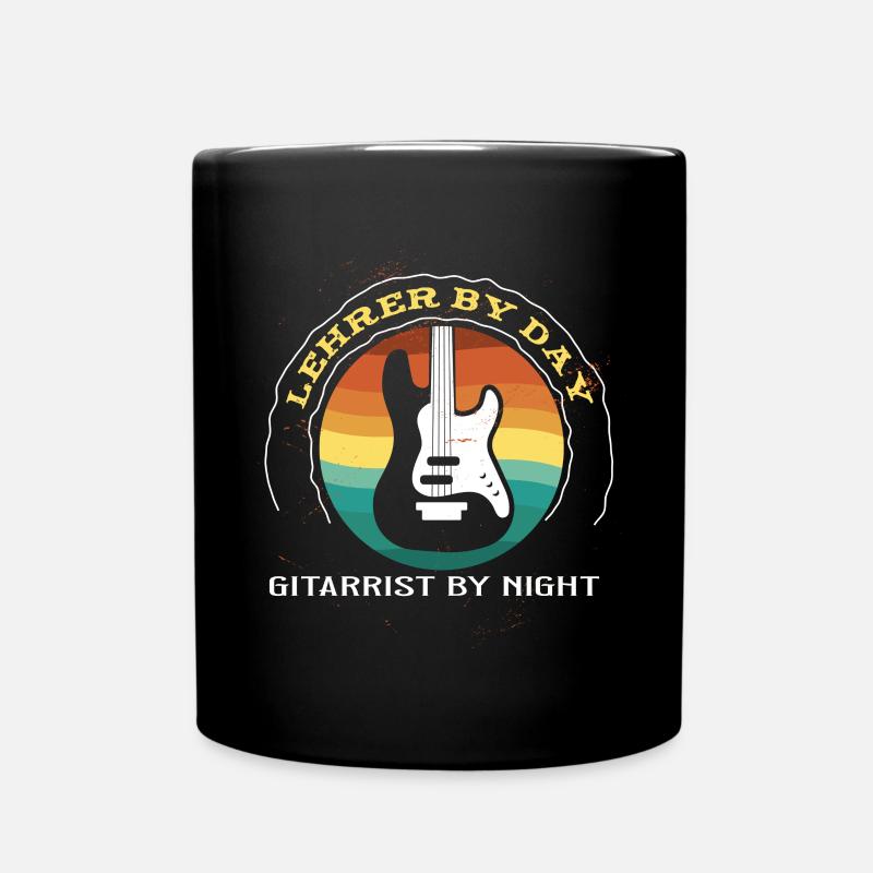 Lehrer by day Gitarrist by night - Tasse einfarbig - Schwarz
