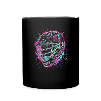 Lacrosse Helmet Steamwave - Full Colour Mug - black - Front