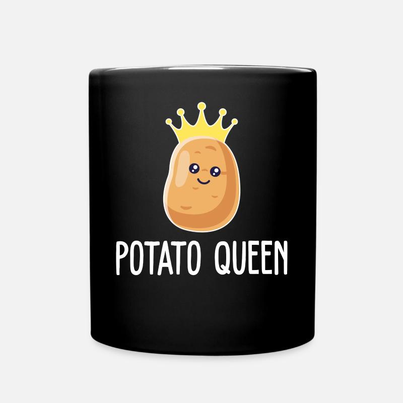 Potato Queen Potato Lover - Full Colour Mug - black