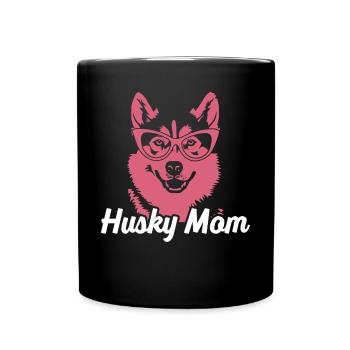 Husky Mom Siberian Husky Chien Amoureux des chiens Maman - Mug uni - noir - Devant