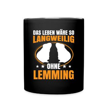 Lemming Vole Boring without Lemming - Full Colour Mug - black - Front