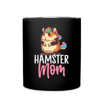 Hamster Mom Female Hamster Lover Design für - Tasse einfarbig - Schwarz - Vorne