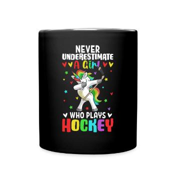 Une fille qui joue au hockey Joueuse de hockey - Mug uni - noir - Devant