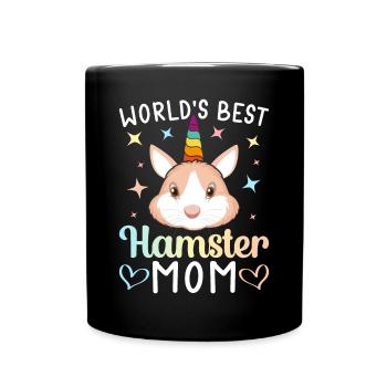 World's Best Hamster Mom Female Hamster Lover - Full Colour Mug - black - Front