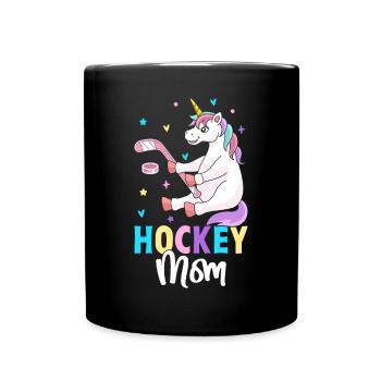 Hockey Mom Weiblicher Hockeyspieler Grafik für - Tasse einfarbig - Schwarz - Vorne
