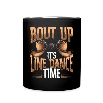 Line Dance Country Musik Cowboy Linedance - Tasse einfarbig - Schwarz - Vorne