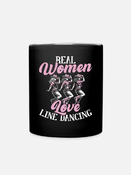 Line Dance Country Musik Cowboy Linedance - Tasse einfarbig - Schwarz