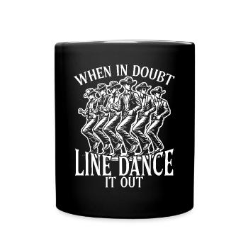 Danse en ligne, Musique country, Cowboy, Danse en ligne - Mug uni - noir - Devant