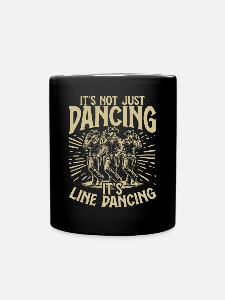 Line Dance Country Musik Cowboy Linedance - Tasse einfarbig - Schwarz