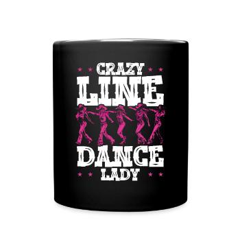 Line Dance Country Musik Cowboy Linedance - Tasse einfarbig - Schwarz - Vorne