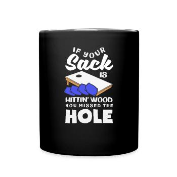 Funny Cornhole Player Gift - Full Colour Mug - black - Front