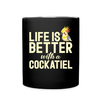 Cockatiel Gifts - Tasse einfarbig - Schwarz - Vorne