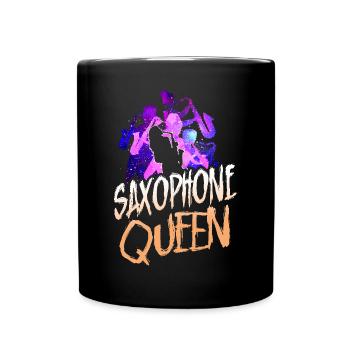 Saxophone Saxophone Queen - Full Colour Mug - black - Front