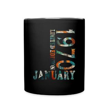 Millésime 1970 Janvier 55th Cadeau d’anniversaire Mari - Mug uni - noir - Devant