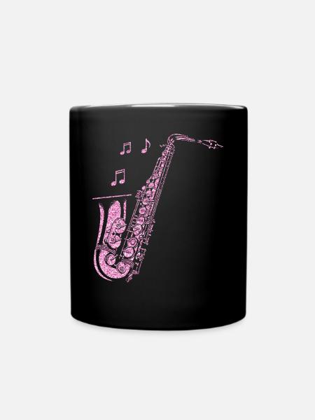 Saxophone Diamonds - Tasse einfarbig - Schwarz