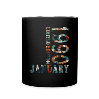 Januar 1990 Geburtstag Januar 1990 Januar - Tasse einfarbig - Schwarz - Vorne