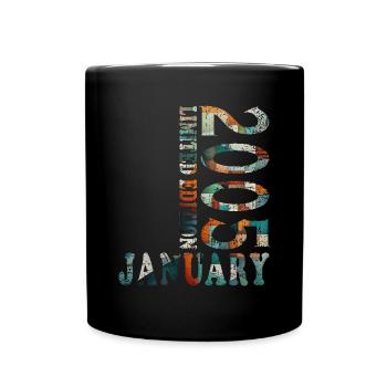 Janvier 2005 Cadeau d’anniversaire Janvier 2005 - Mug uni - noir - Devant