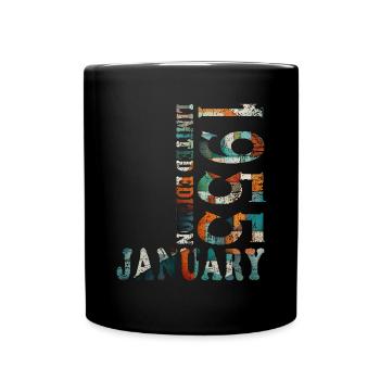 Janvier 1955 | Janvier 1955 Jubilé 1955 - Mug uni - noir - Devant