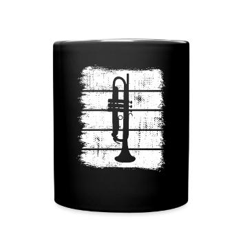 Trompette - Mug uni - noir - Devant