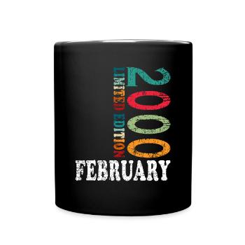 February 2000 Jubilee 2000 February Year - Full Colour Mug - black - Front
