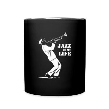 Jazz Is My Life Trompettiste de Jazz - Mug uni - noir - Devant