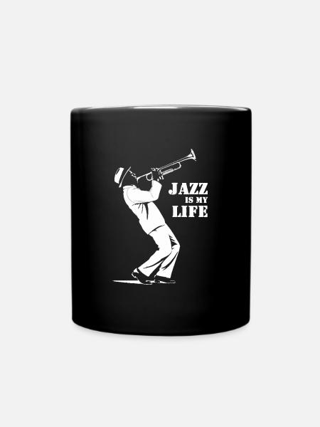 Jazz Is My Life Trompettiste de Jazz - Mug uni - noir
