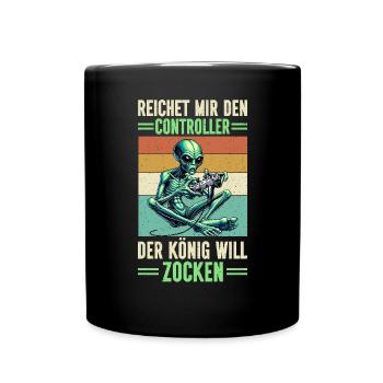 Il me tend la manette que le roi veut jouer - Mug uni - noir - Devant