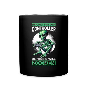 Il me tend la manette que le roi veut jouer - Mug uni - noir - Devant