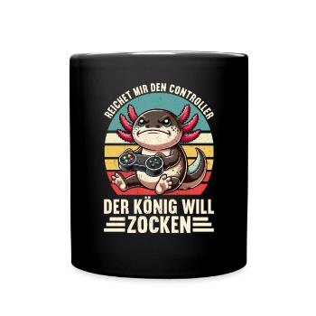 Il me tend la manette que le roi veut jouer - Mug uni - noir - Devant