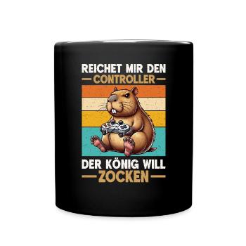 Hands me the controller the king wants to gamble - Full Colour Mug - black - Front