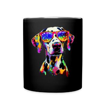 Dalmatian Dog Lover I Love Dalmatians - Full Colour Mug - black - Front