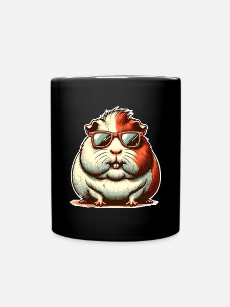 Meerschweinchen - Tasse einfarbig - Schwarz