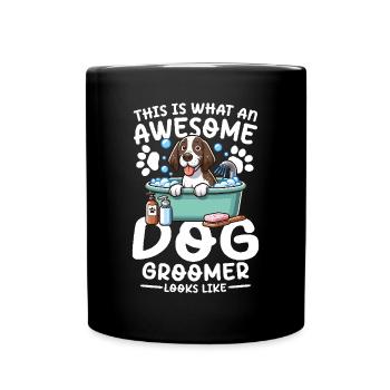 This Is What An Awesome Dog Groomer Looks Like - Tasse einfarbig - Schwarz - Vorne