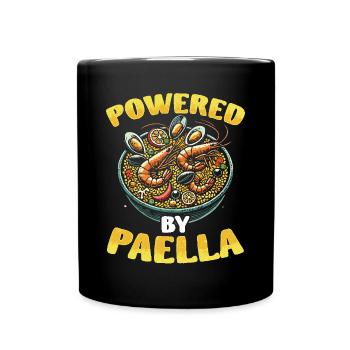 Paella Spanische Küche Meeresfrüchte Spanisch - Tasse einfarbig - Schwarz - Vorne