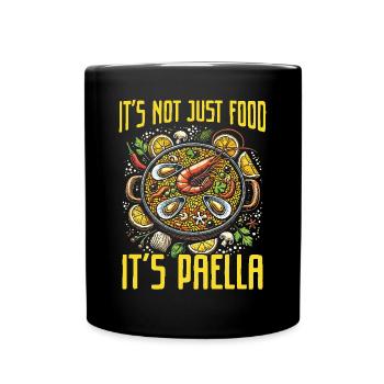 Paella Spanische Küche Meeresfrüchte - Tasse einfarbig - Schwarz - Vorne