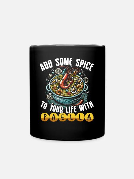 Paella Cuisine espagnole Fruits de mer - Mug uni - noir