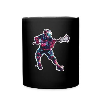 Graphiques de joueur de crosse - Mug uni - noir - Devant